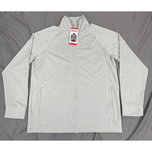 Bench Mens Full Zip Track Jacket‎ Gray Heather Mock Neck Athletic Size M NWT